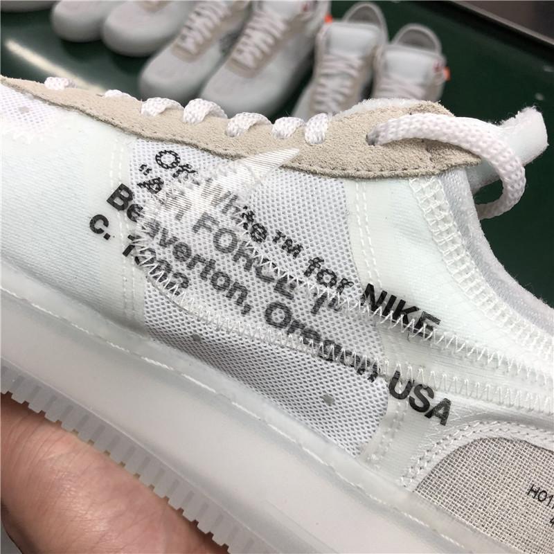 PK God Off-White Nike Air Force 1 One Low The 10 Ten Virgil Abloh retail materials ready to ship